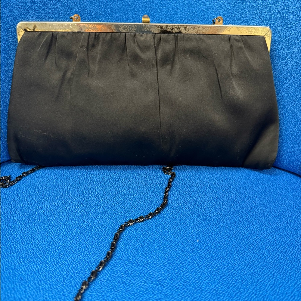 After Five Vintage Black & Gold Evening Bag - Picture 5 of 11